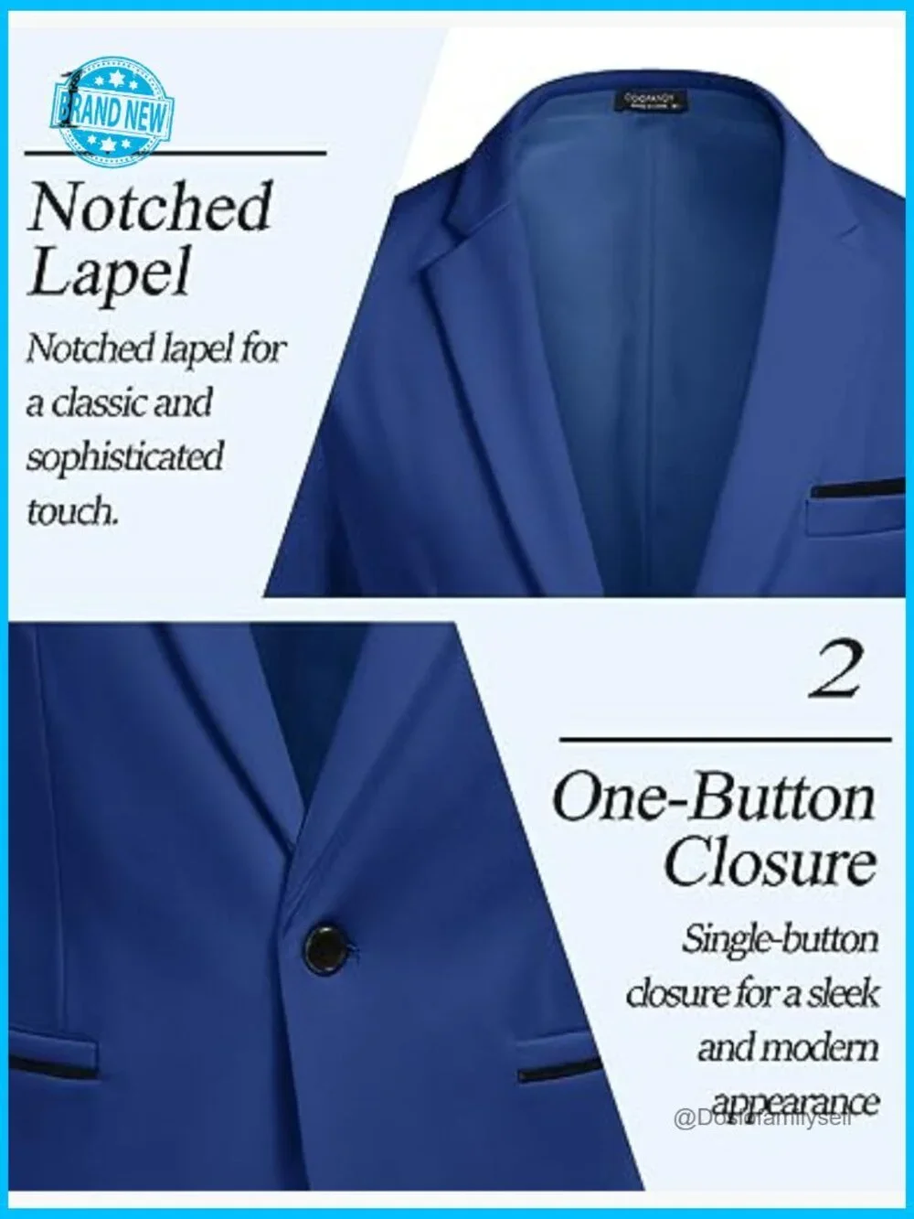 Slim Fit Sport Coat Blazer Classic Modern Casual Business Formal Wear